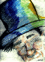 Man in Hat 
         designed by Robert J Hayner Jr
         Push button to see the larger image